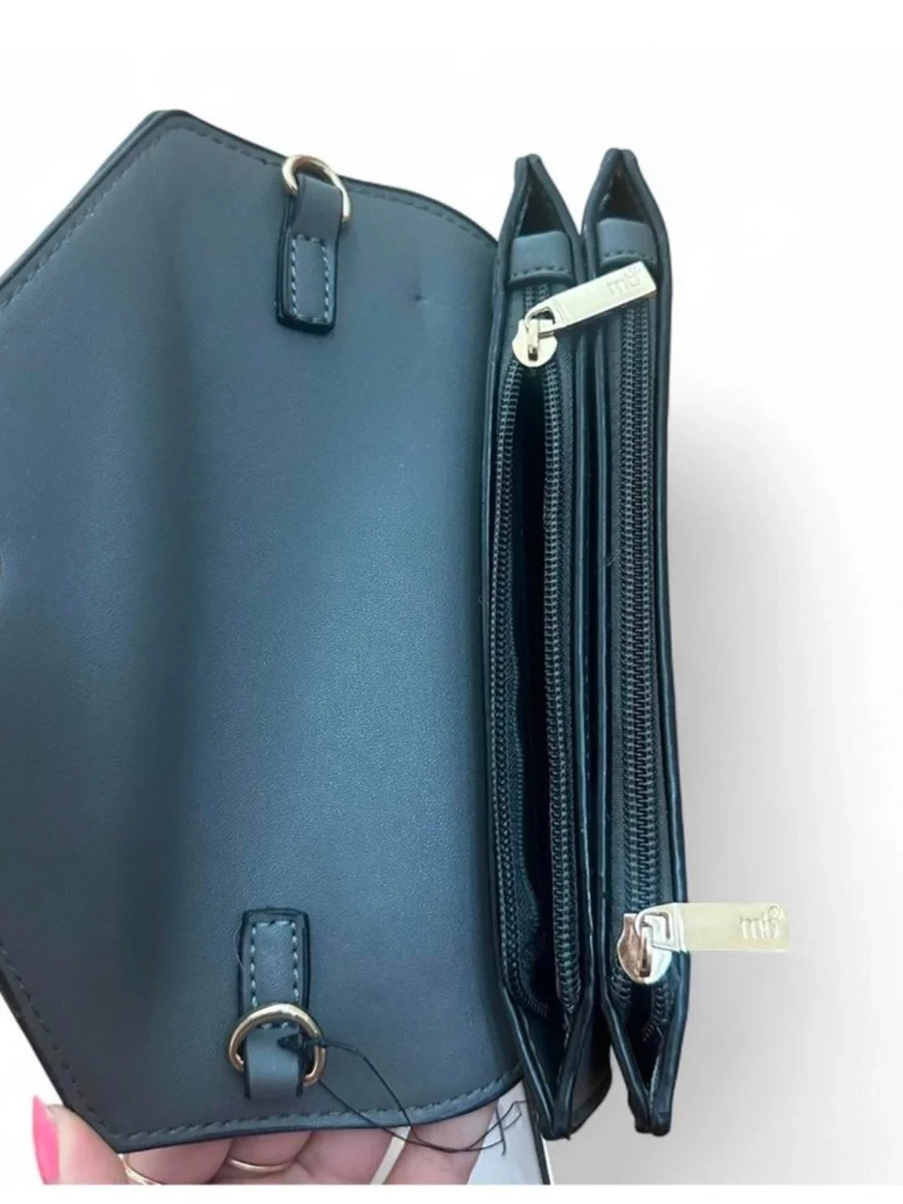 NWT Melie Bianco Two-Tone Blue Envelope Clutch